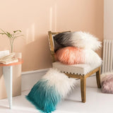 The Colorful Faux Angora Pillow Cover